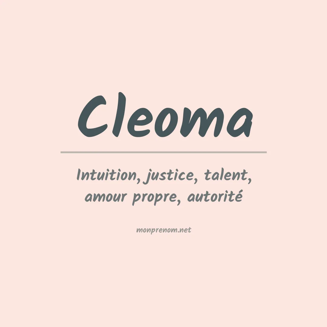 Signification du Prénom Cleoma Signification du Prénom Cleoma