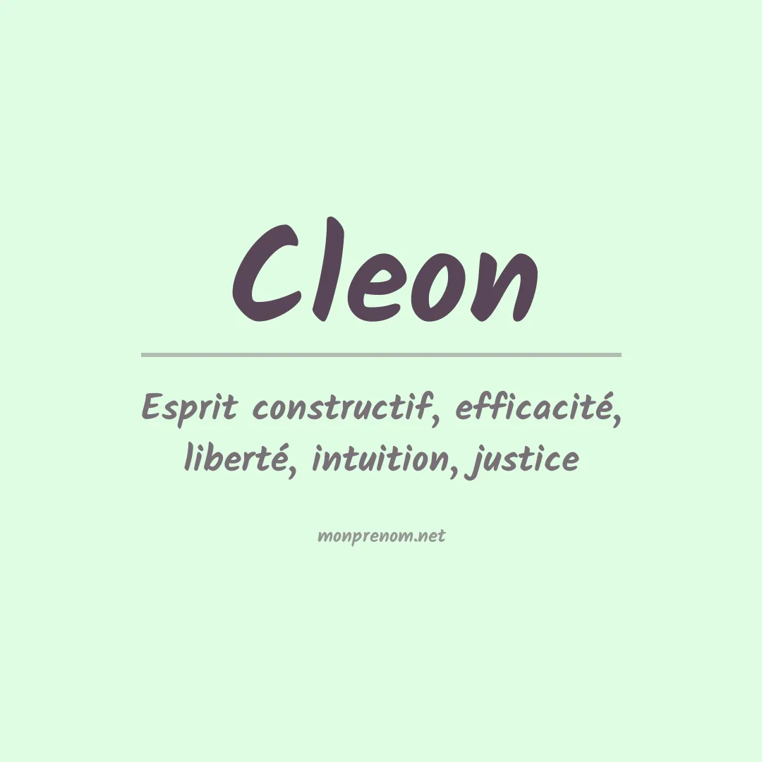 Signification du Prénom Cleon