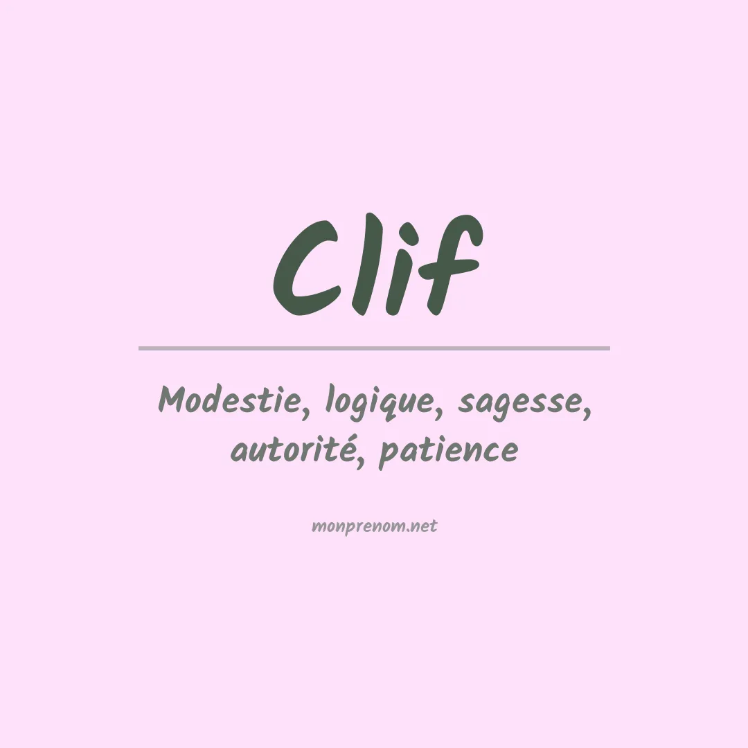 Signification du Prénom Clif