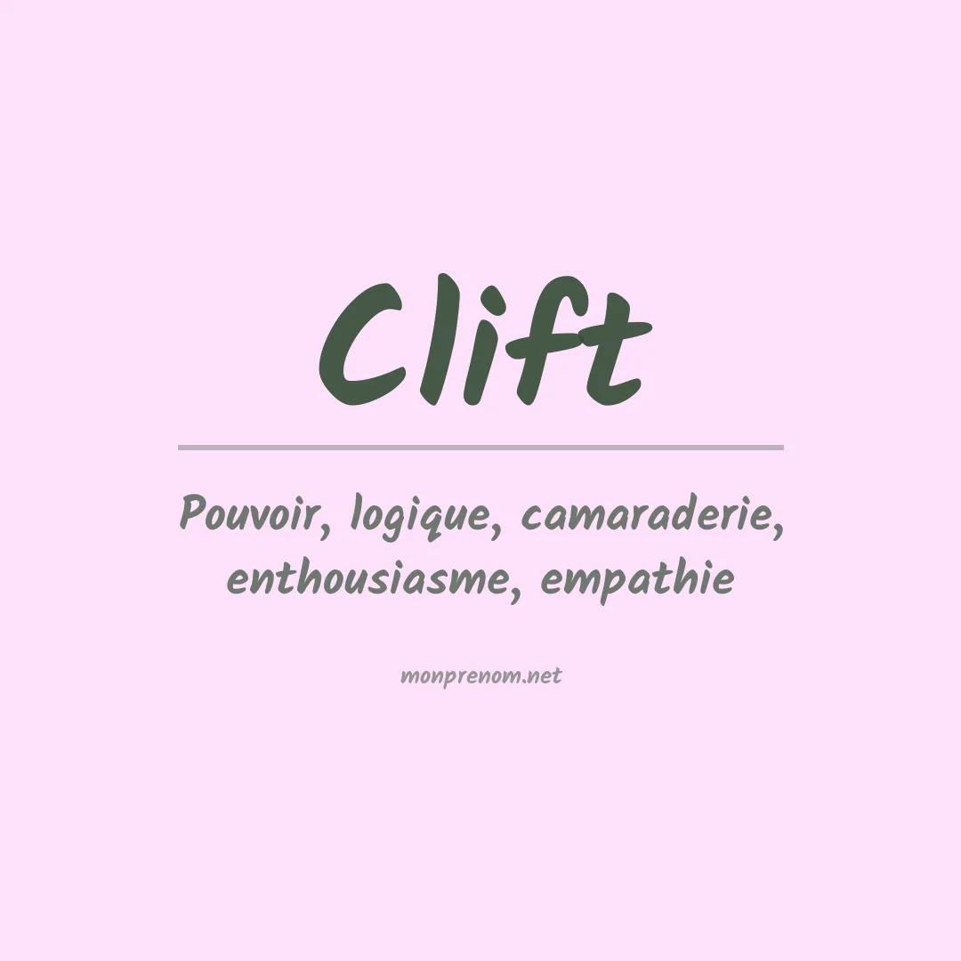 Signification du Prénom Clift