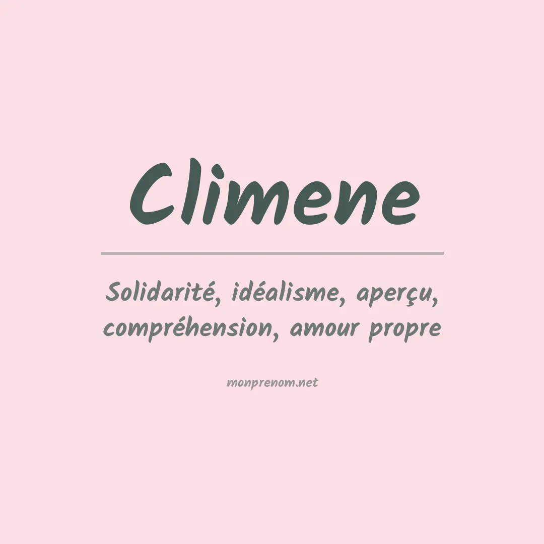 Signification du Prénom Climene Signification du Prénom Climene