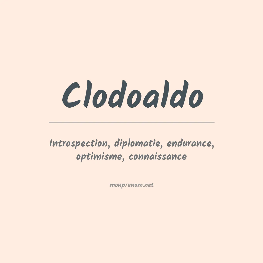 Signification du Prénom Clodoaldo