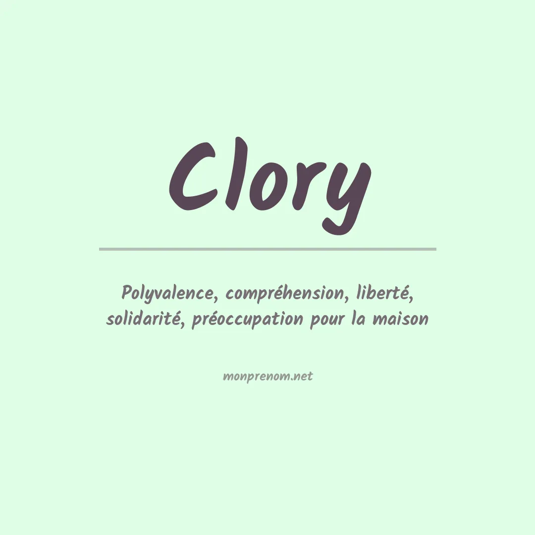 Signification du Prénom Clory Signification du Prénom Clory