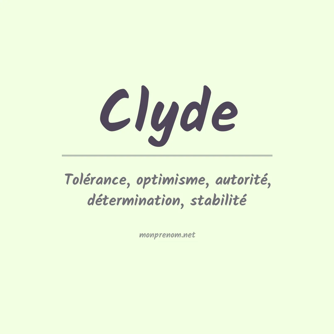 Signification du Prénom Clyde