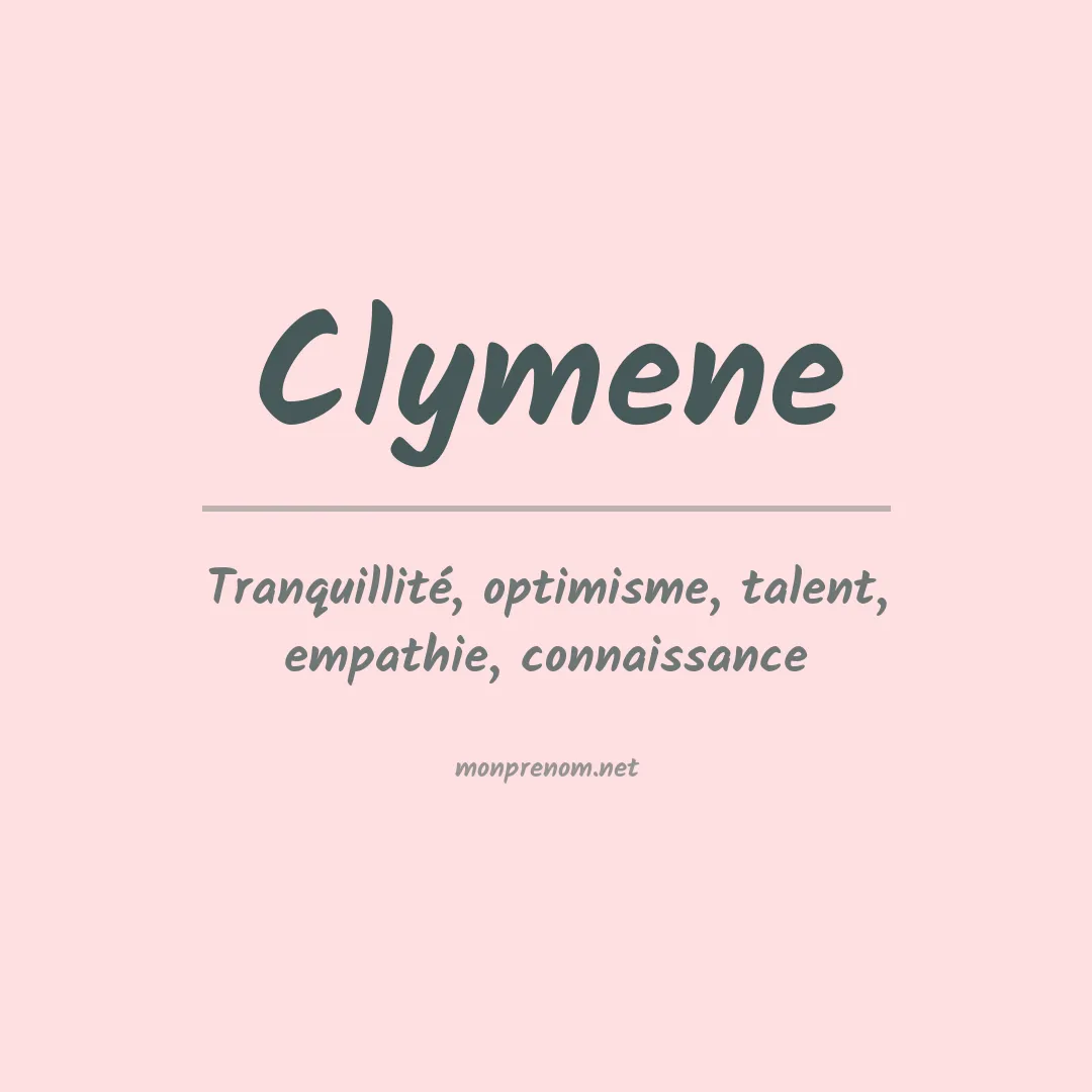 Signification du Prénom Clymene Signification du Prénom Clymene