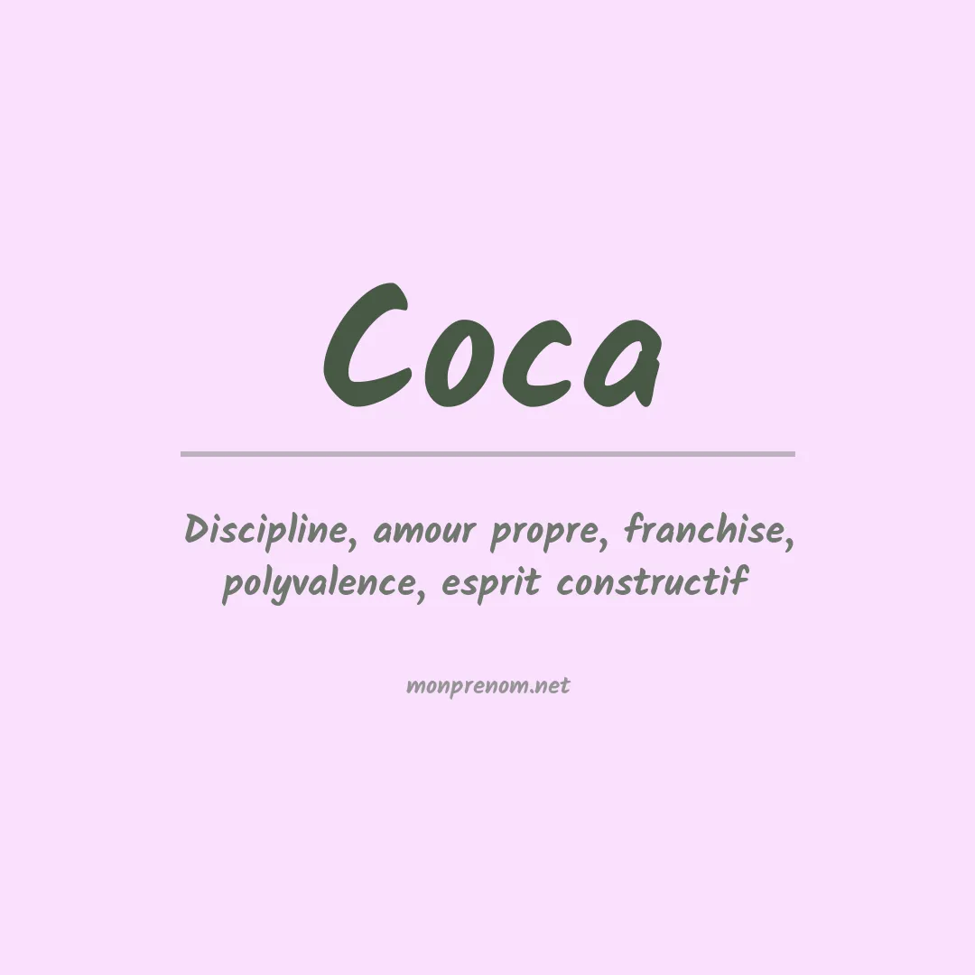 Signification du Prénom Coca