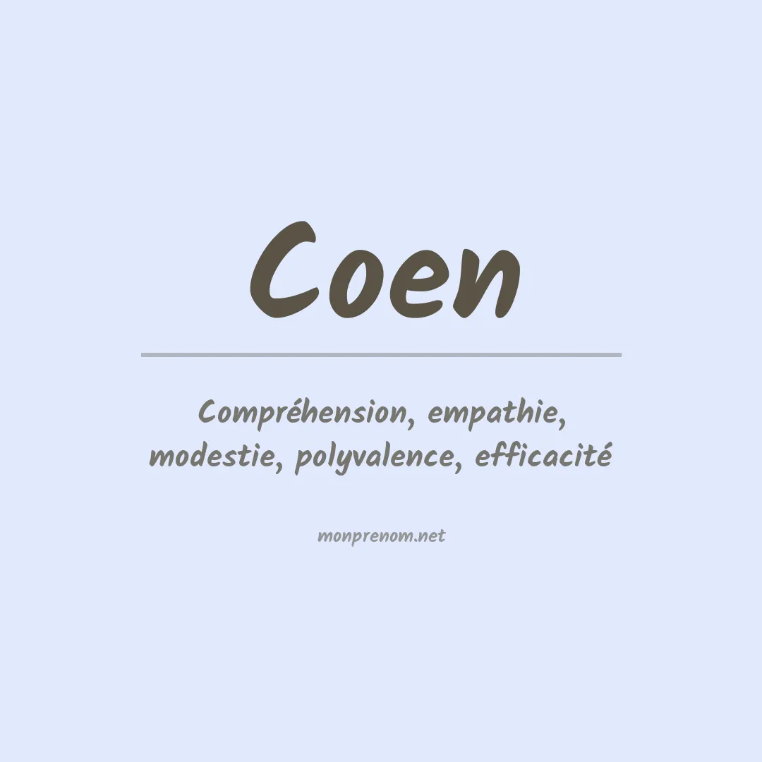 Signification du Prénom Coen