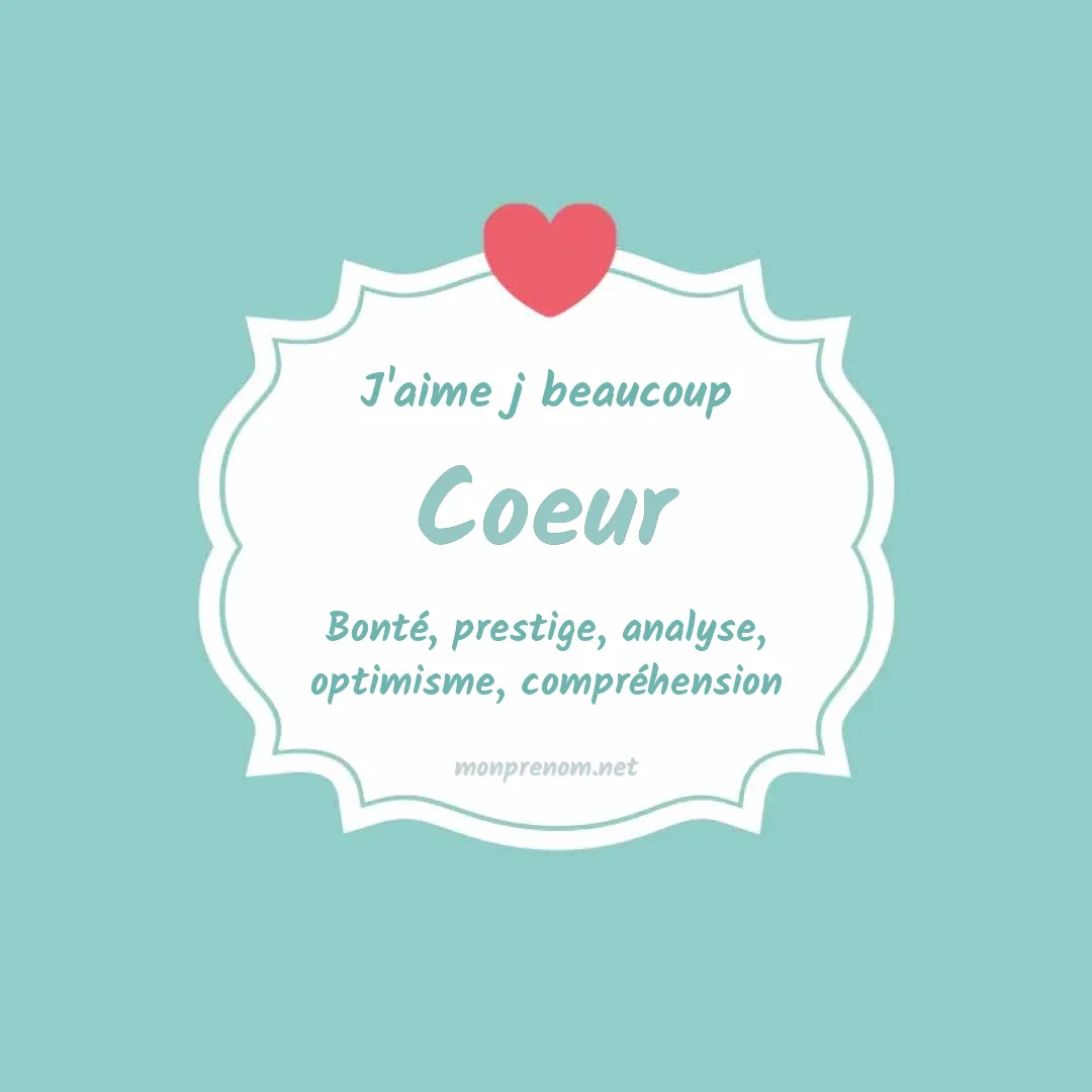 j'aime beaucoup Coeur