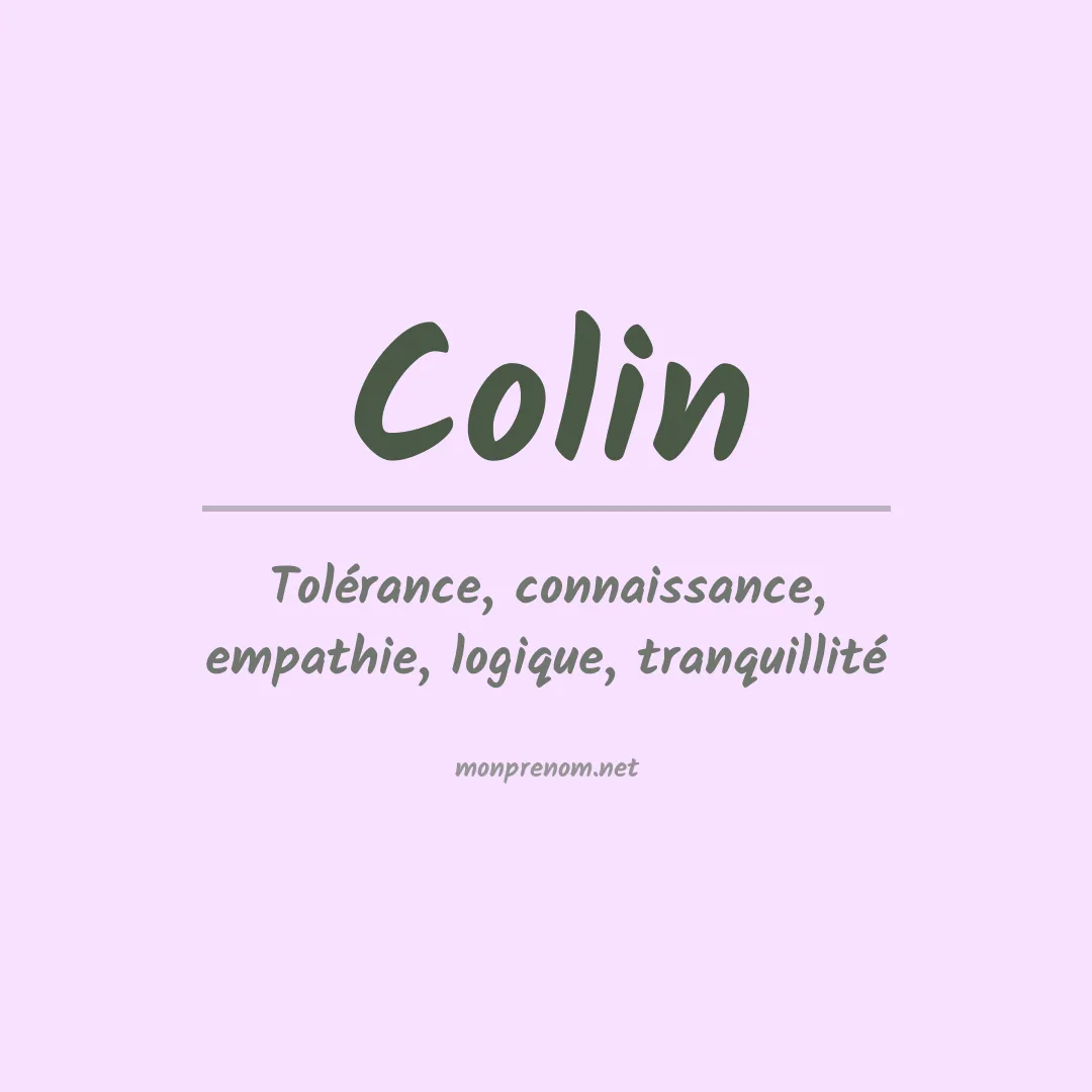 Signification du Prénom Colin