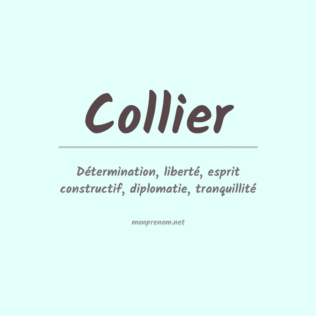 Signification du Prénom Collier