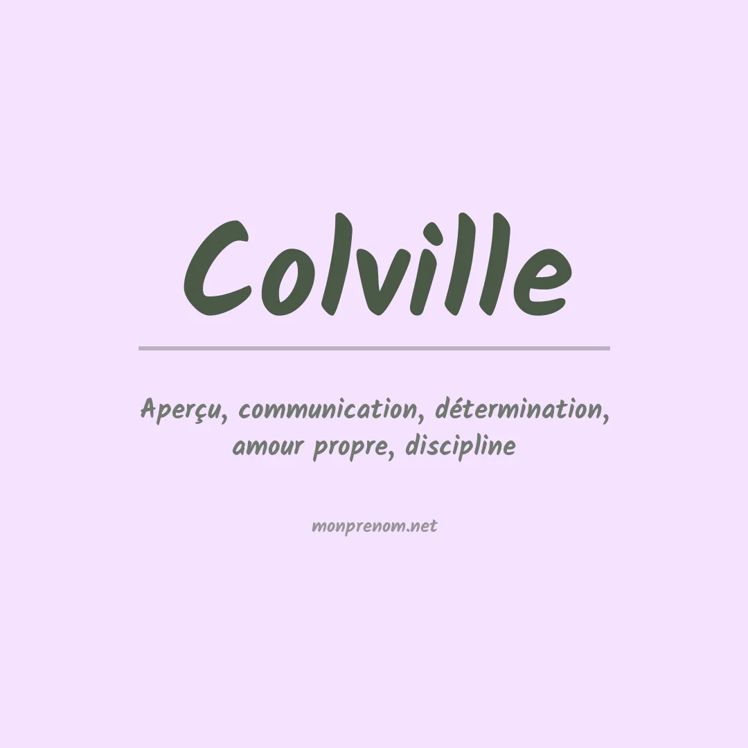 Signification du Prénom Colville