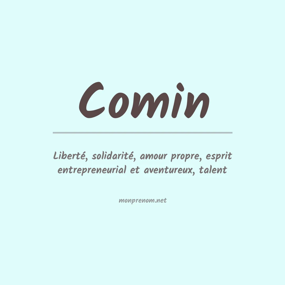 Signification du Prénom Comin Signification du Prénom Comin