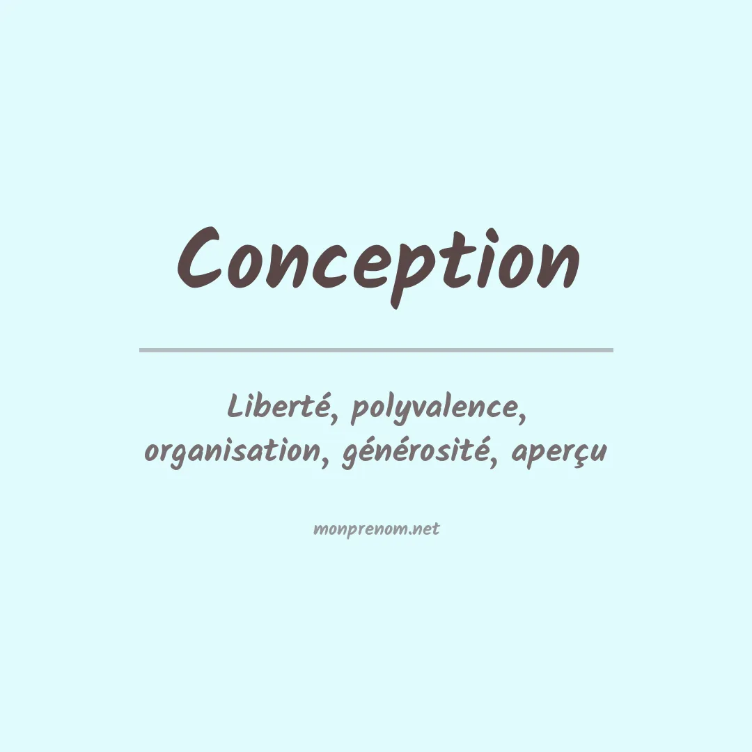 Signification du Prénom Conception Signification du Prénom Conception