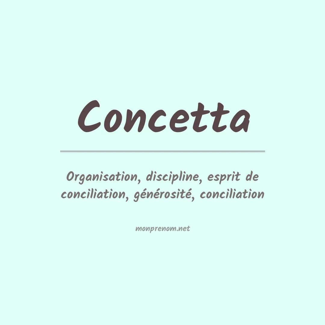 Signification du Prénom Concetta Signification du Prénom Concetta