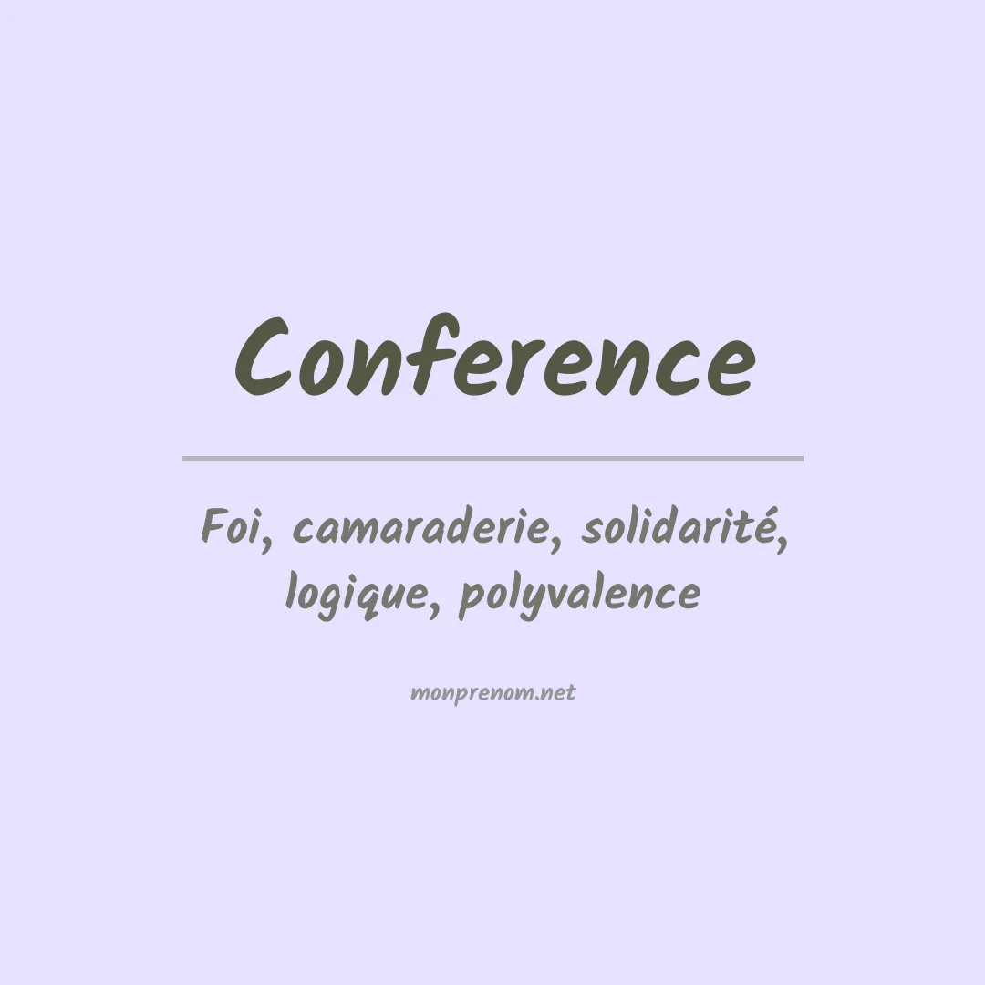 Signification du Prénom Conference Signification du Prénom Conference