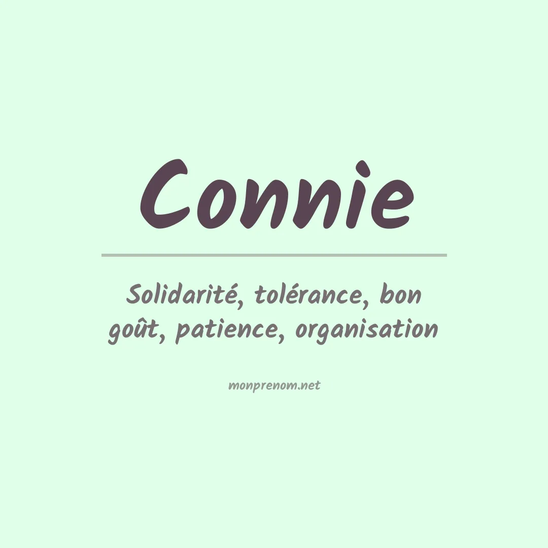 Signification du Prénom Connie