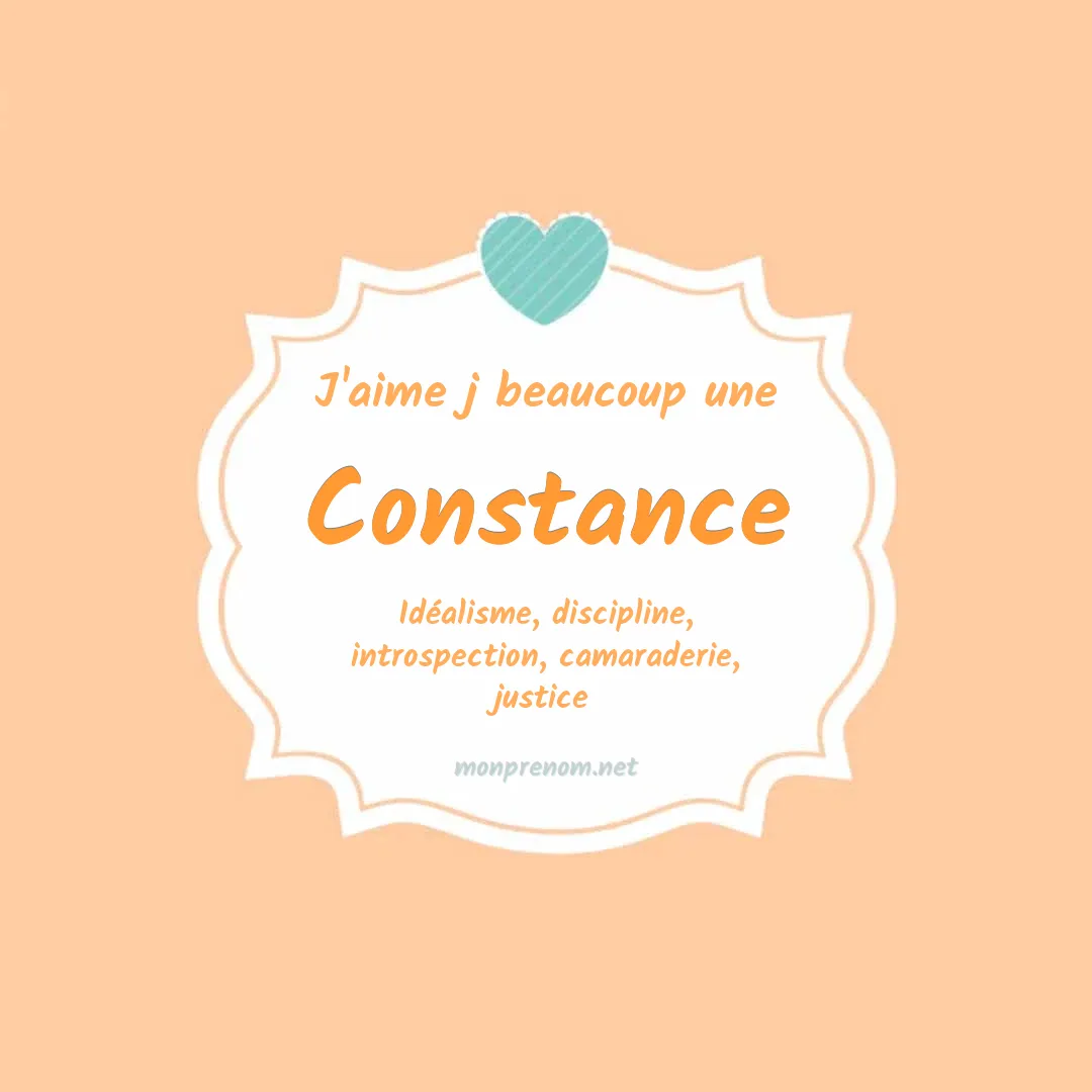 Signification du Pr nom Constance