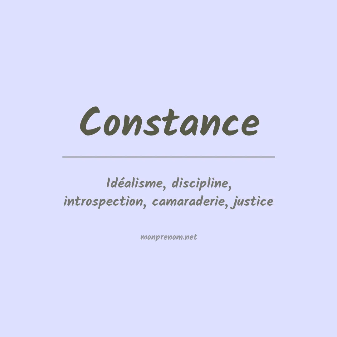Signification du Prénom Constance