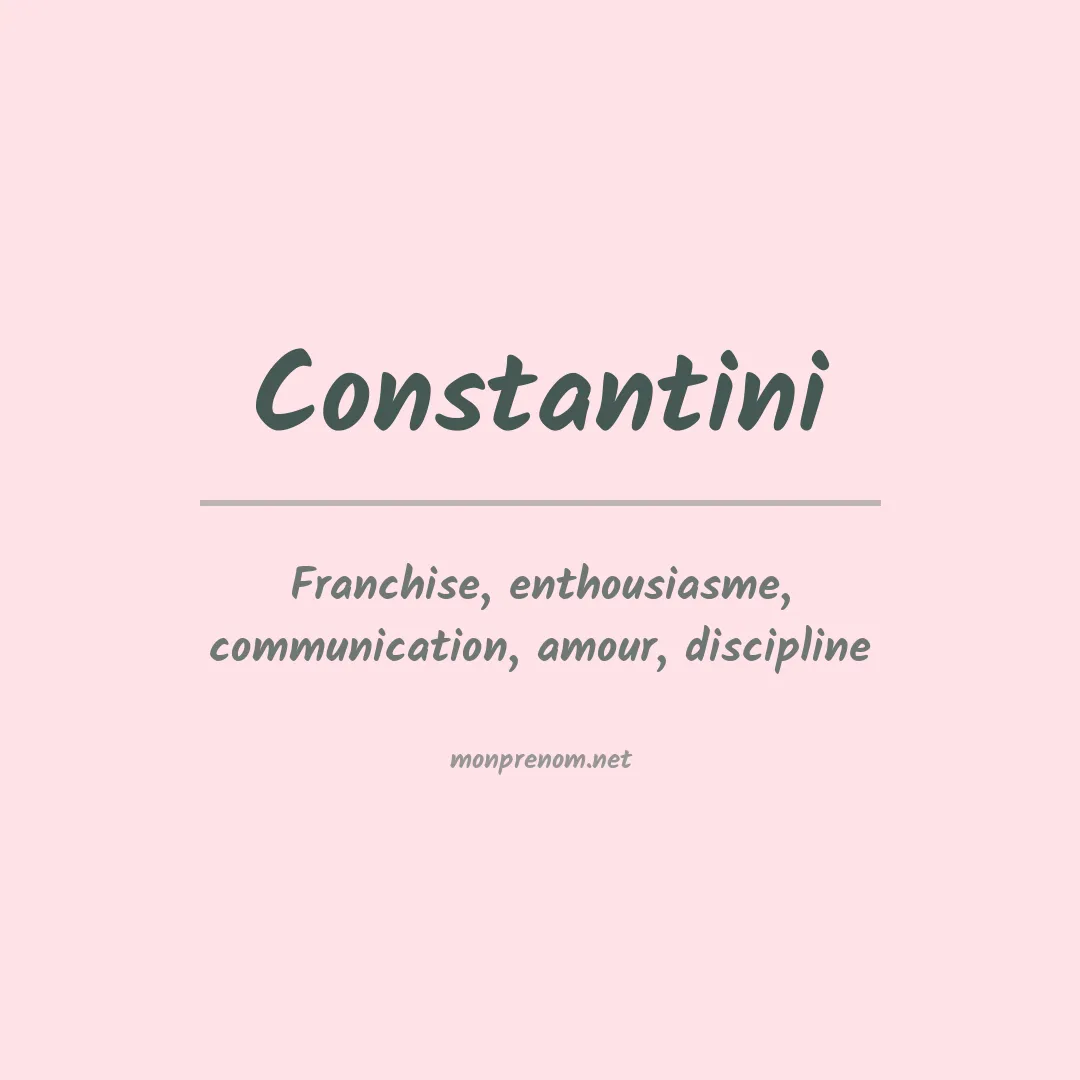 Signification du Prénom Constantini