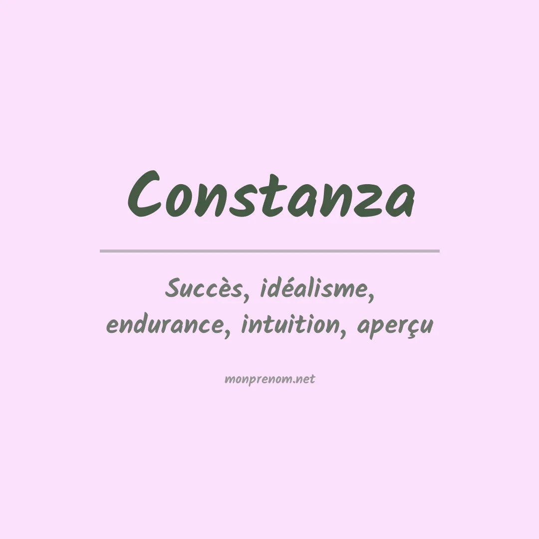 Signification du Prénom Constanza Signification du Prénom Constanza