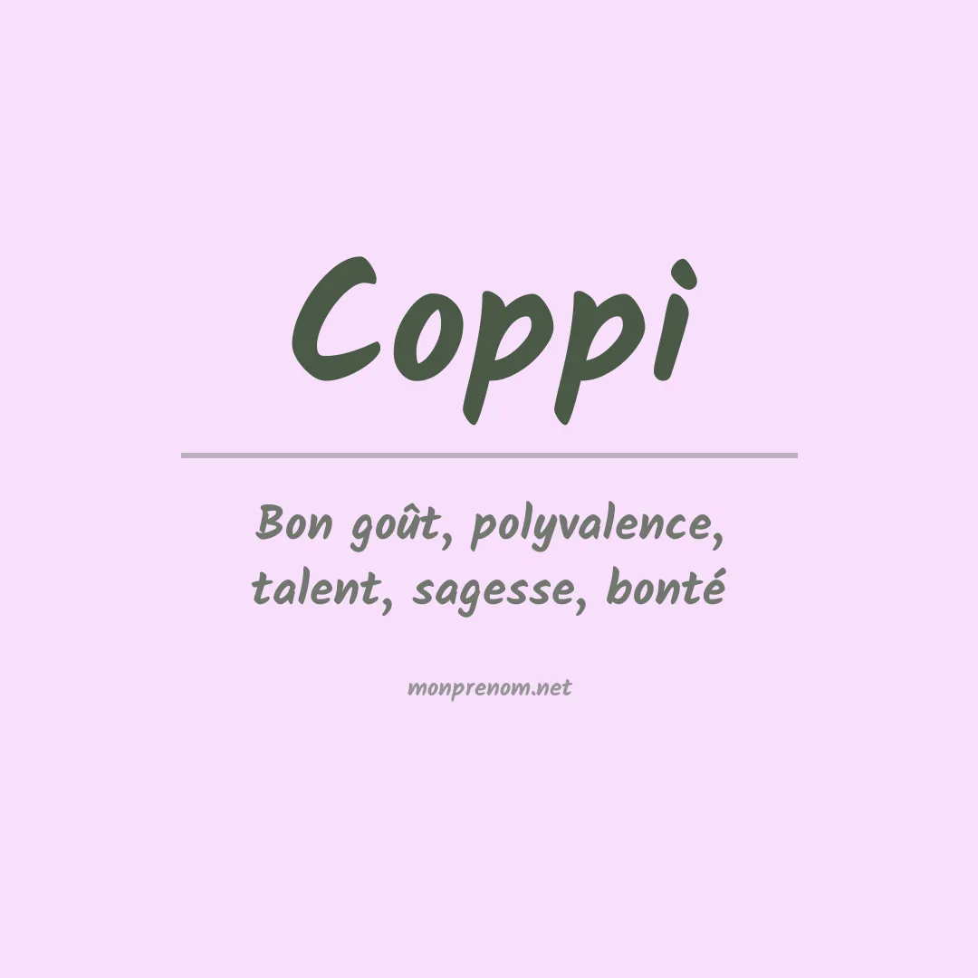 Signification du Prénom Coppi