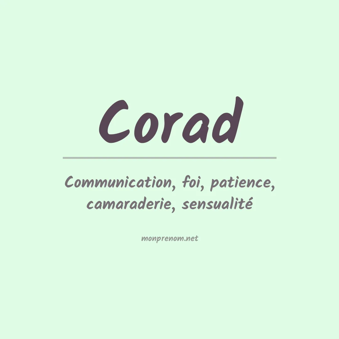 Signification du Prénom Corad Signification du Prénom Corad