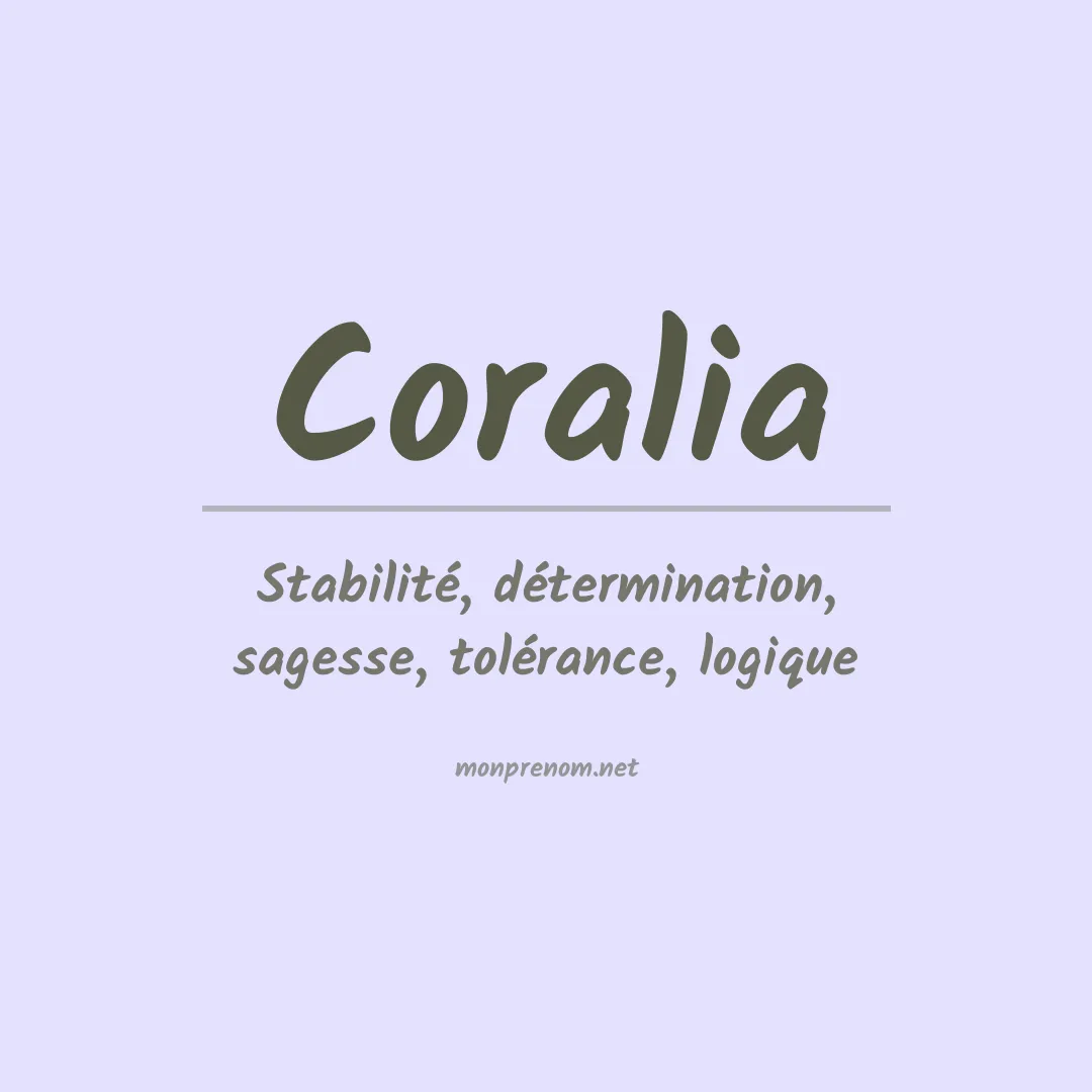 Signification du Prénom Coralia
