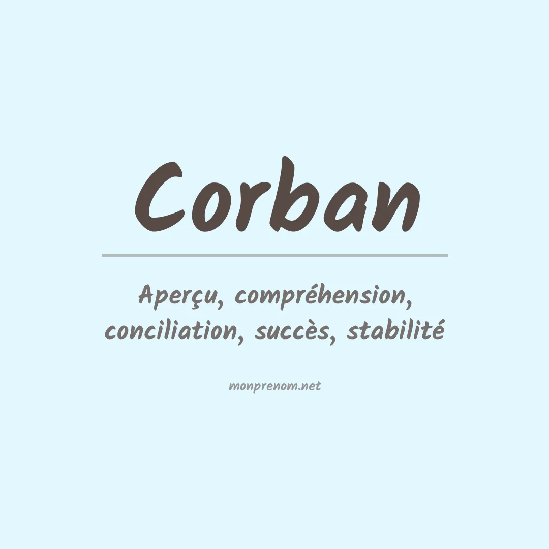 Signification du Prénom Corban