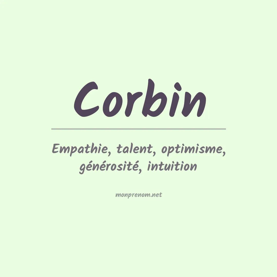 Signification du Prénom Corbin
