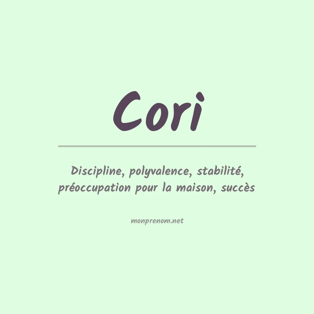 Signification du Prénom Cori