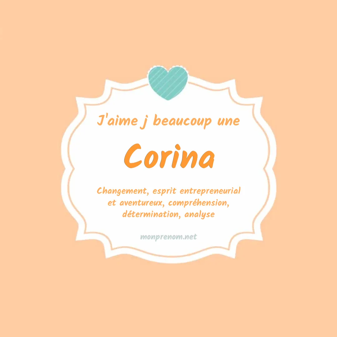 j'aime beaucoup Corina