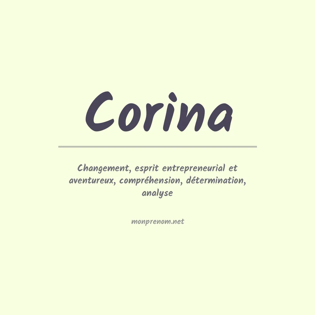 Signification du Prénom Corina