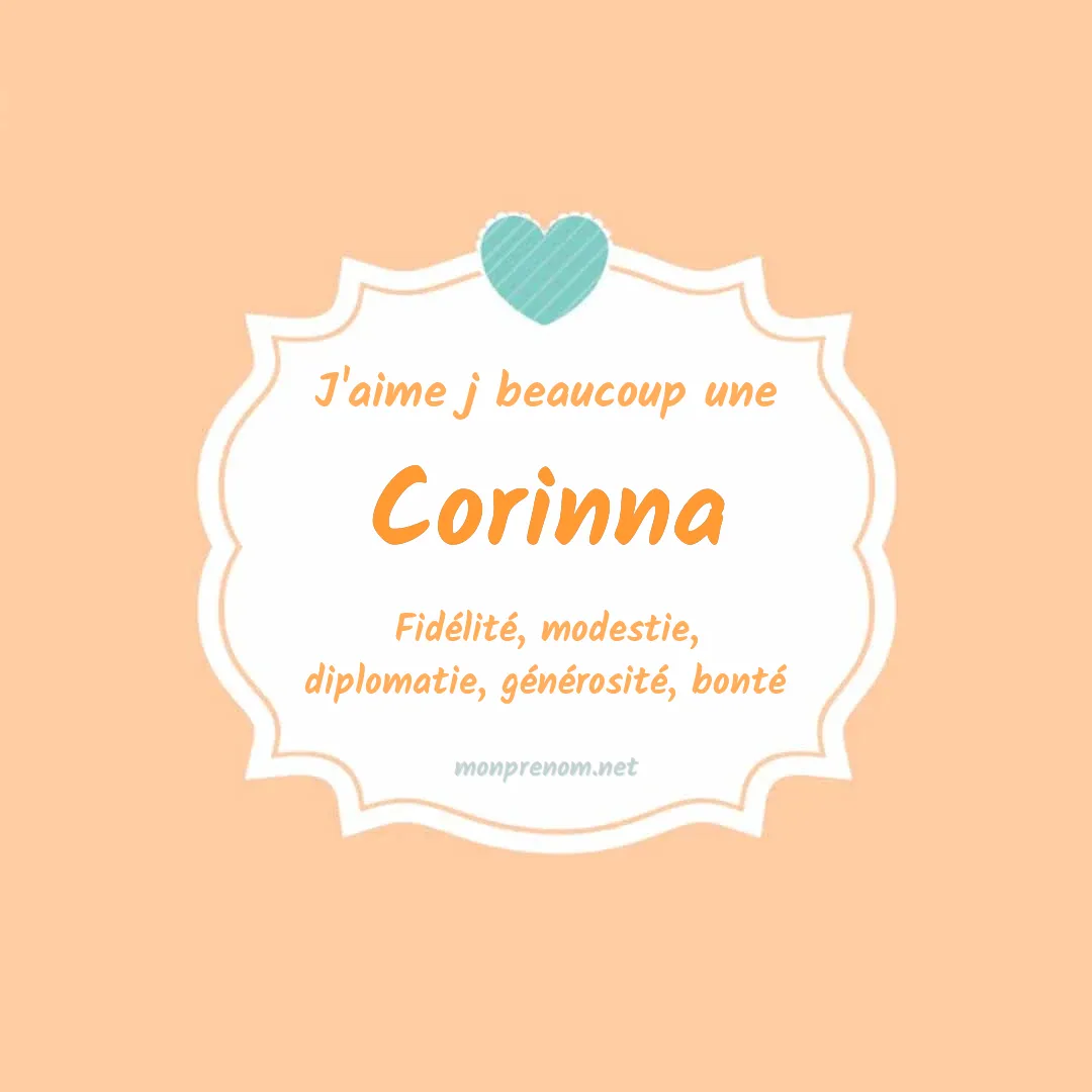 j'aime beaucoup Corinna