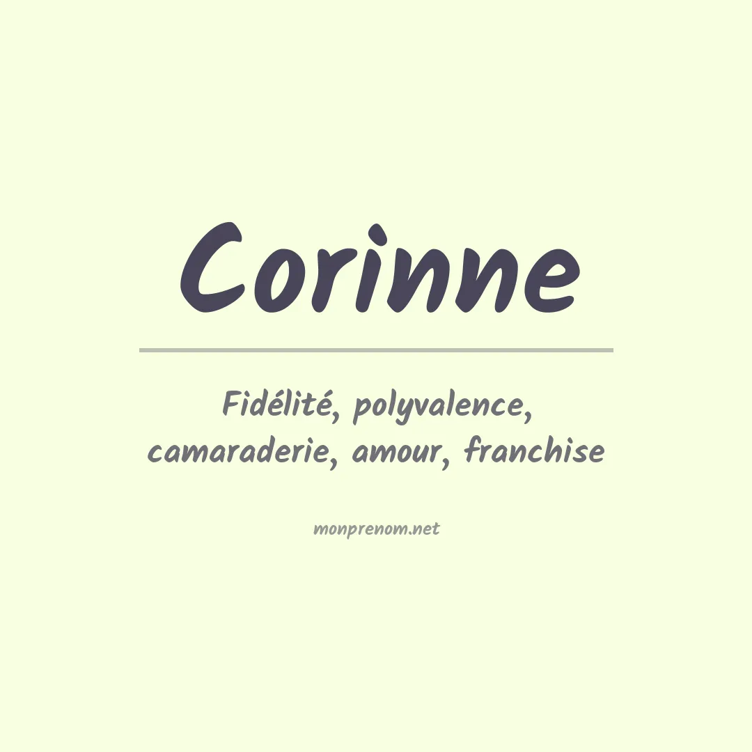 Signification du Prénom Corinne