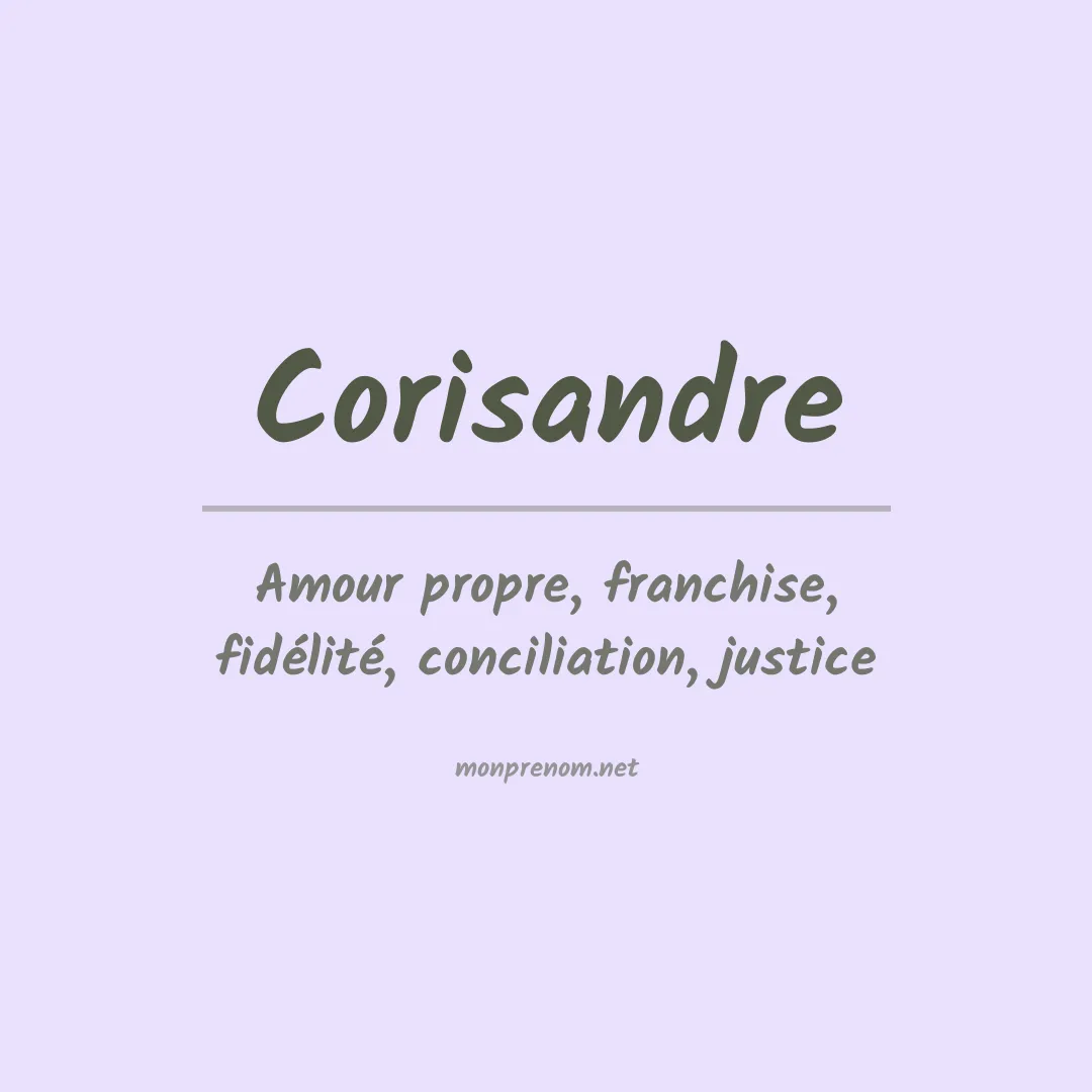 Signification du Prénom Corisandre Signification du Prénom Corisandre