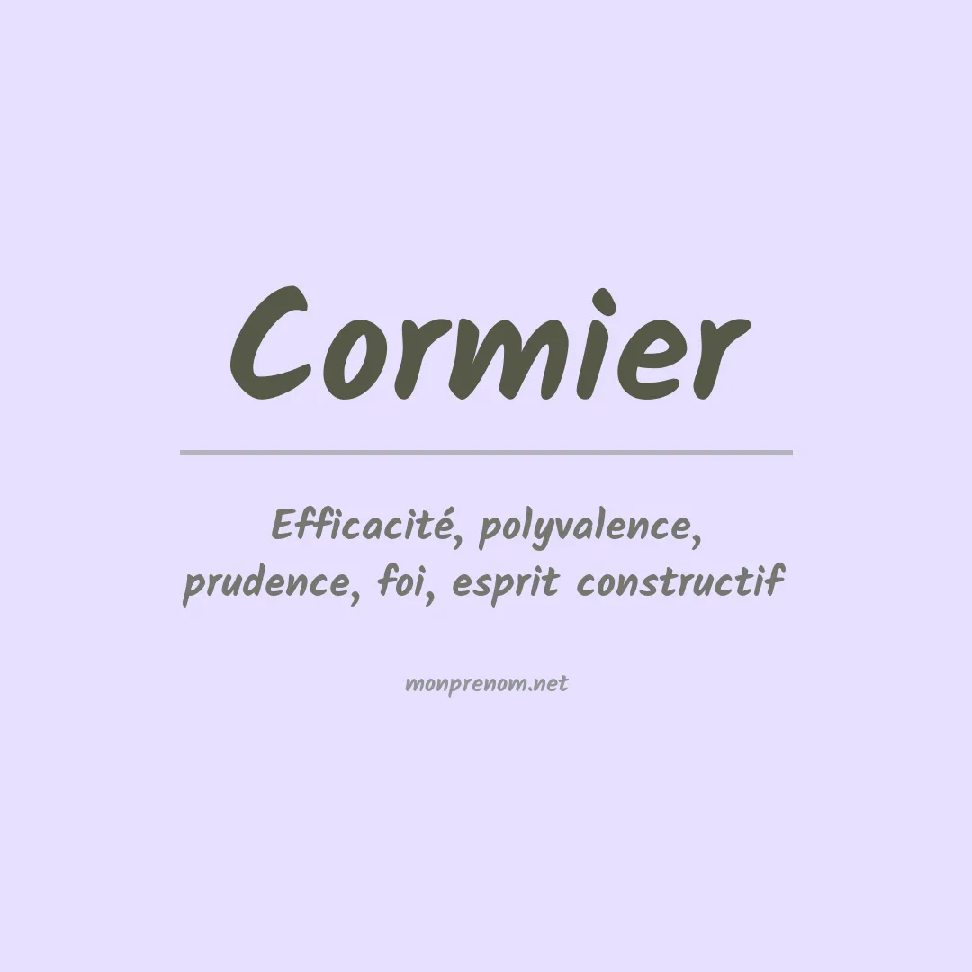 Signification du Prénom Cormier