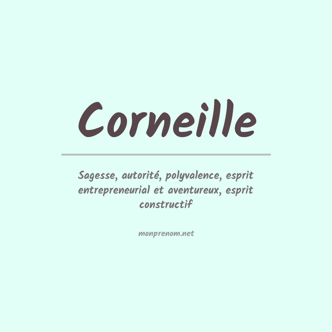 Signification du Prénom Corneille Signification du Prénom Corneille