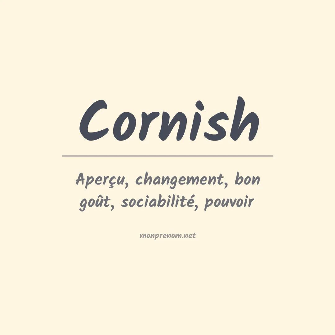 Signification du Prénom Cornish Signification du Prénom Cornish