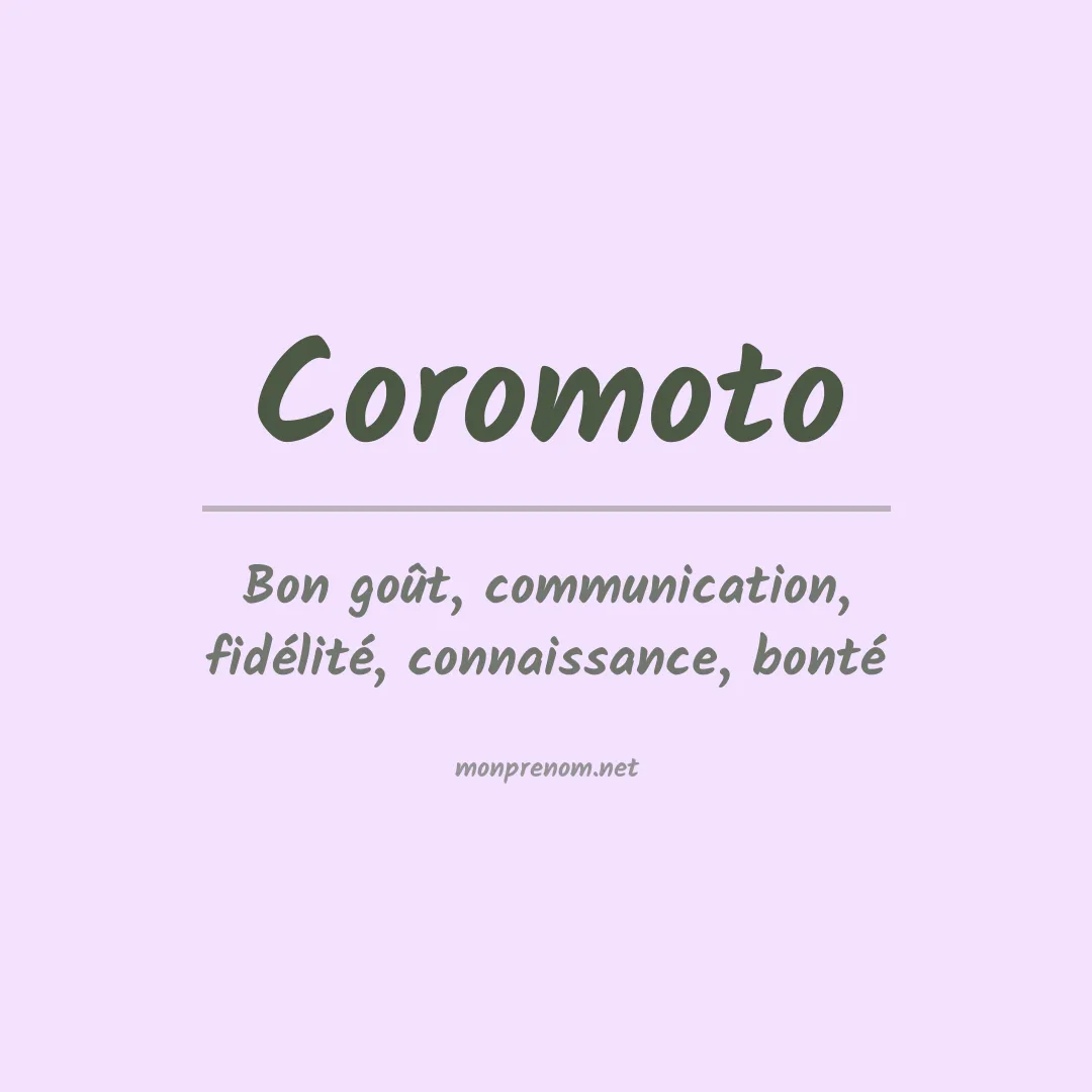 Signification du Prénom Coromoto Signification du Prénom Coromoto