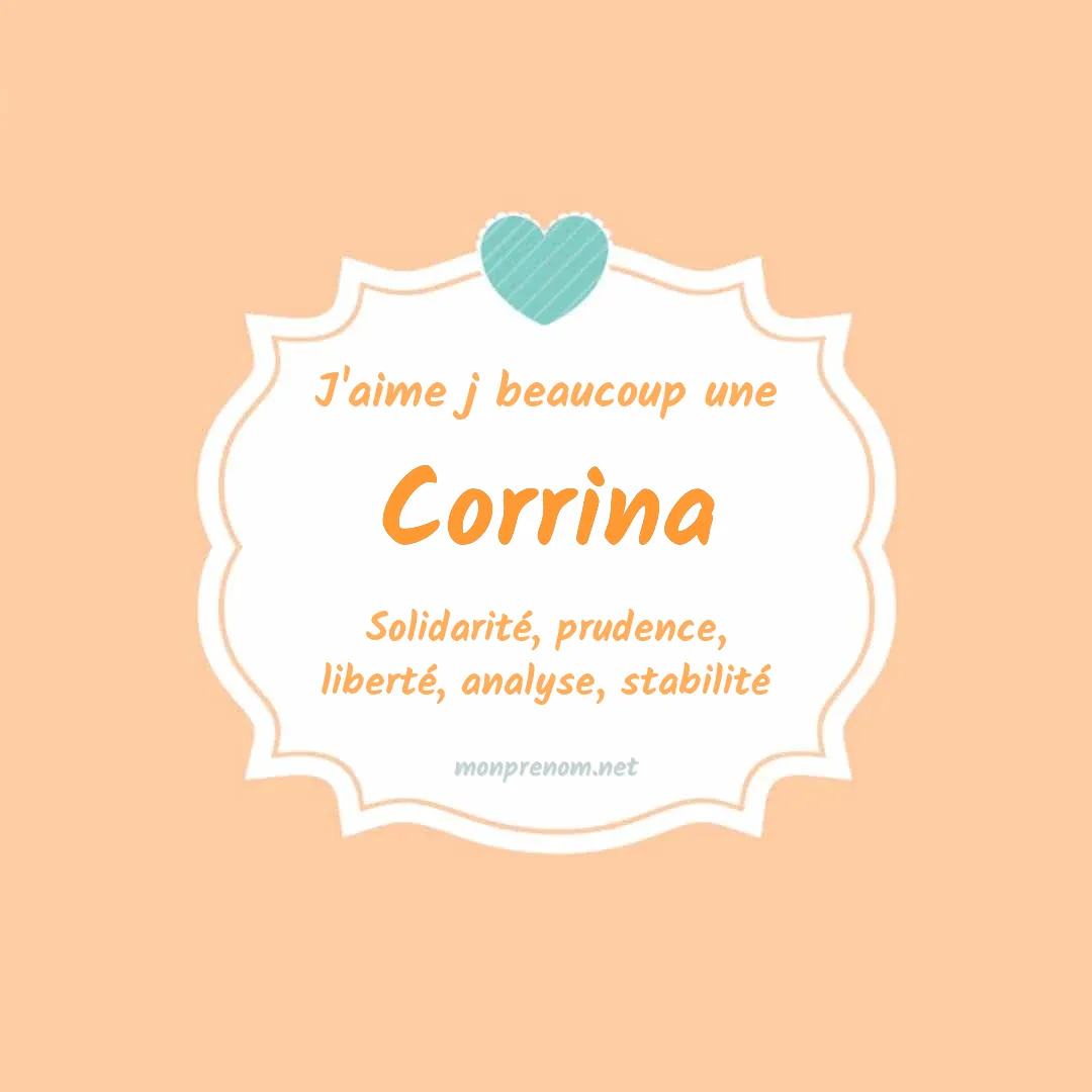 j'aime beaucoup Corrina
