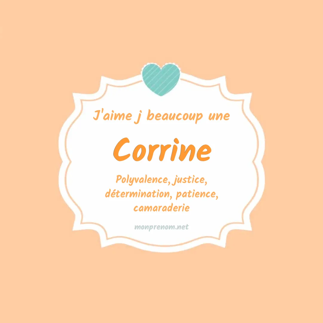 j'aime beaucoup Corrine