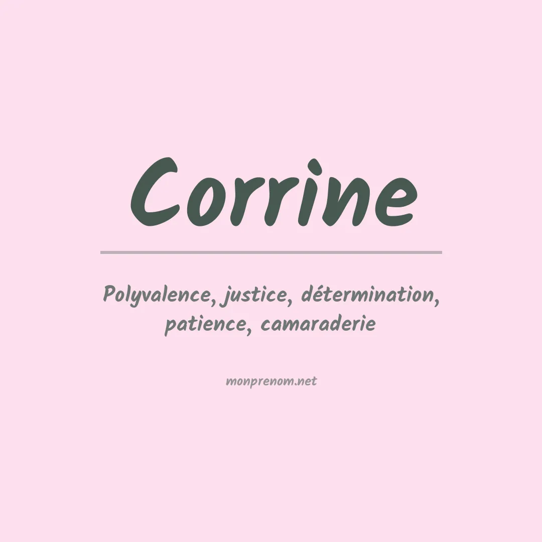 Signification du Prénom Corrine