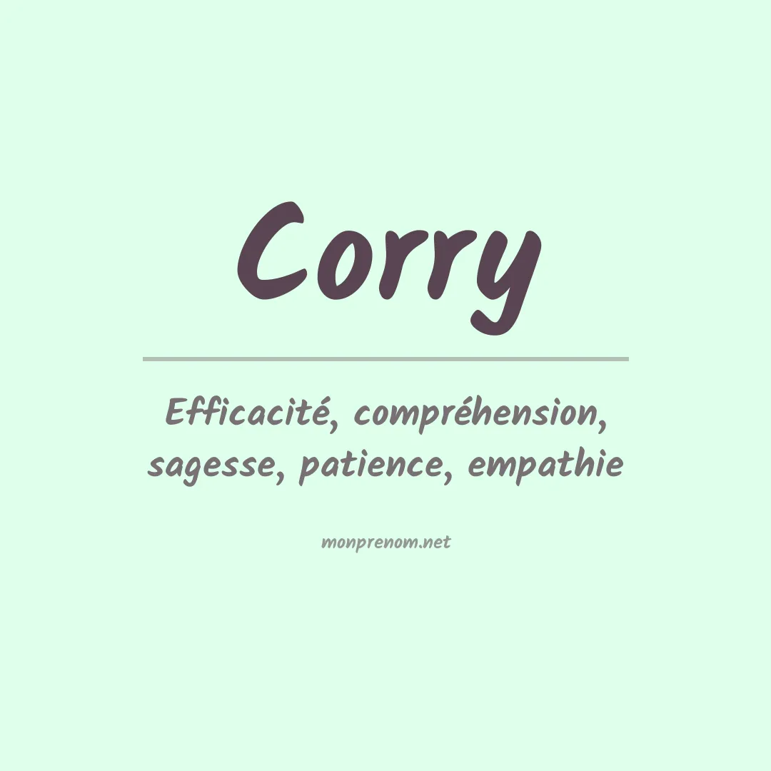 Signification du Prénom Corry