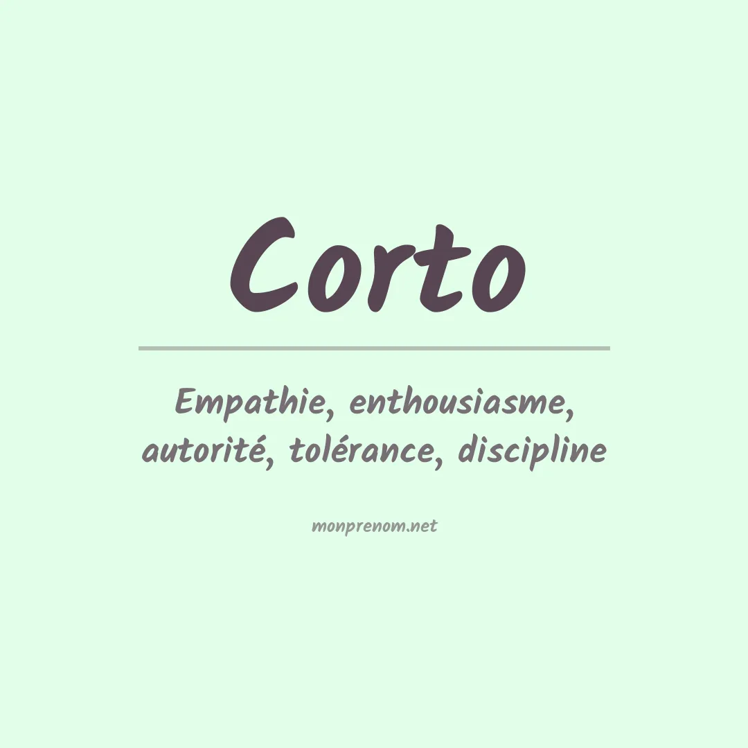 Signification du Prénom Corto