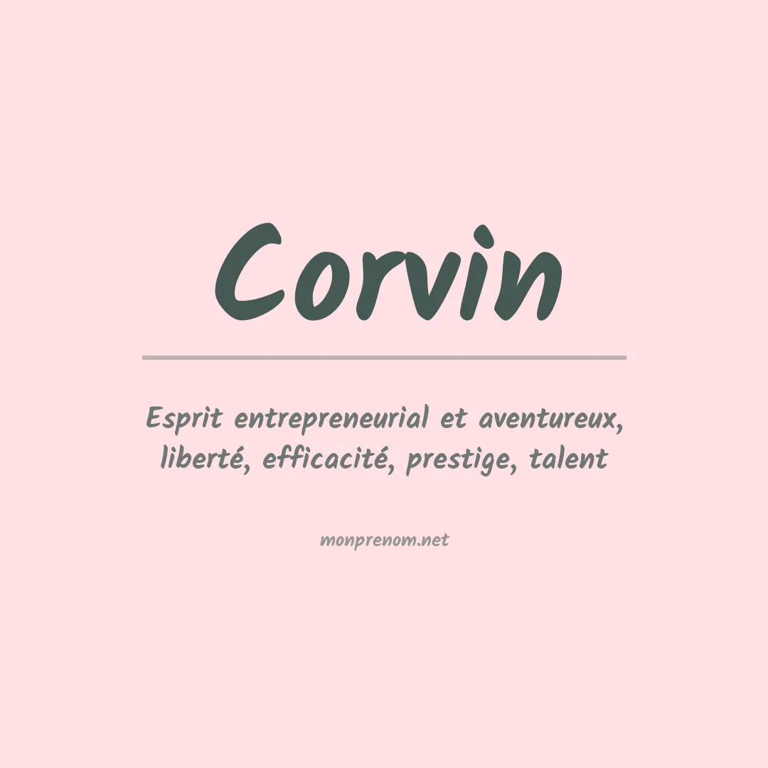 Signification du Prénom Corvin