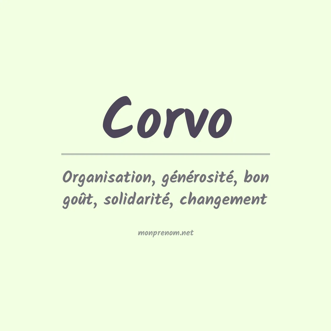 Signification du Prénom Corvo