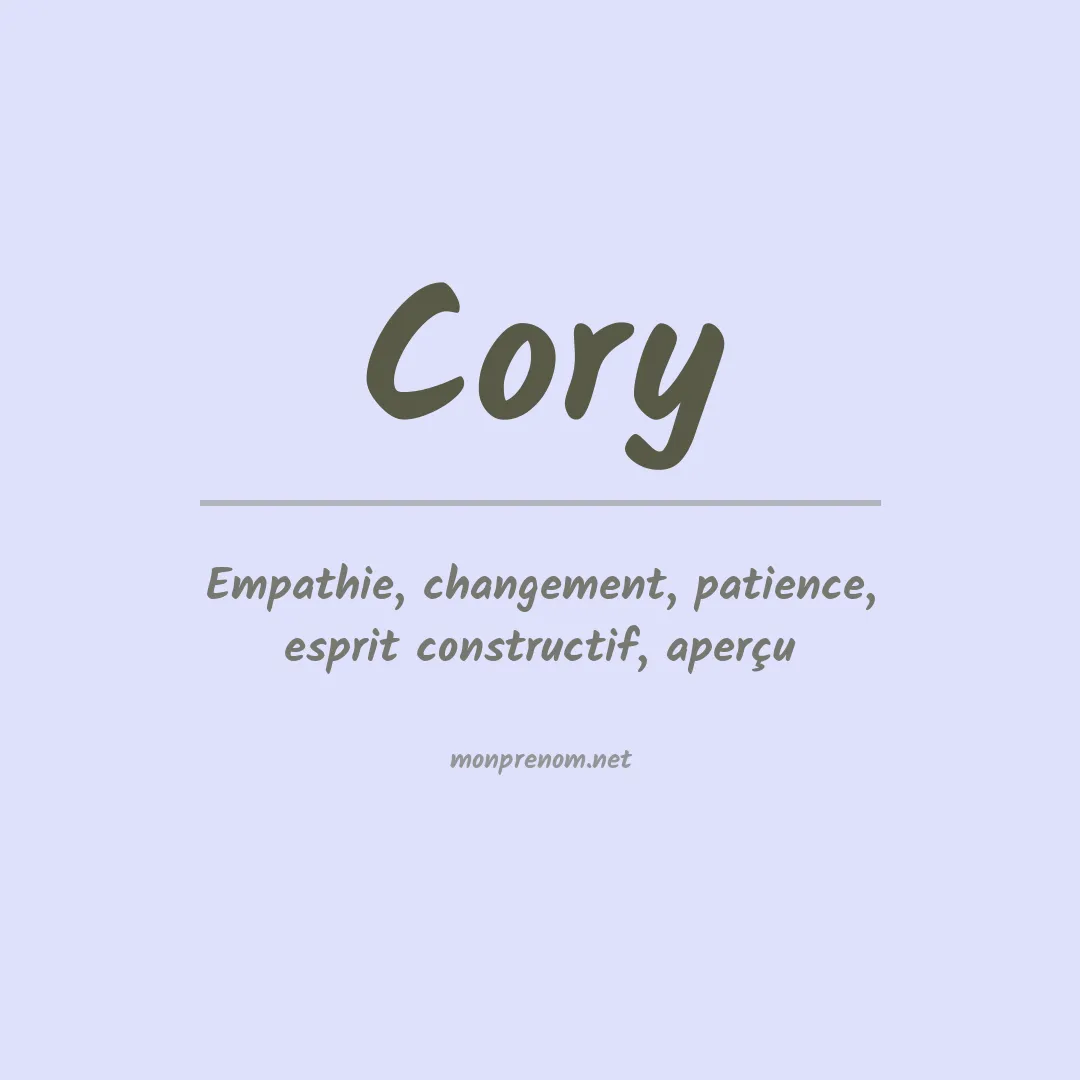 Signification du Prénom Cory