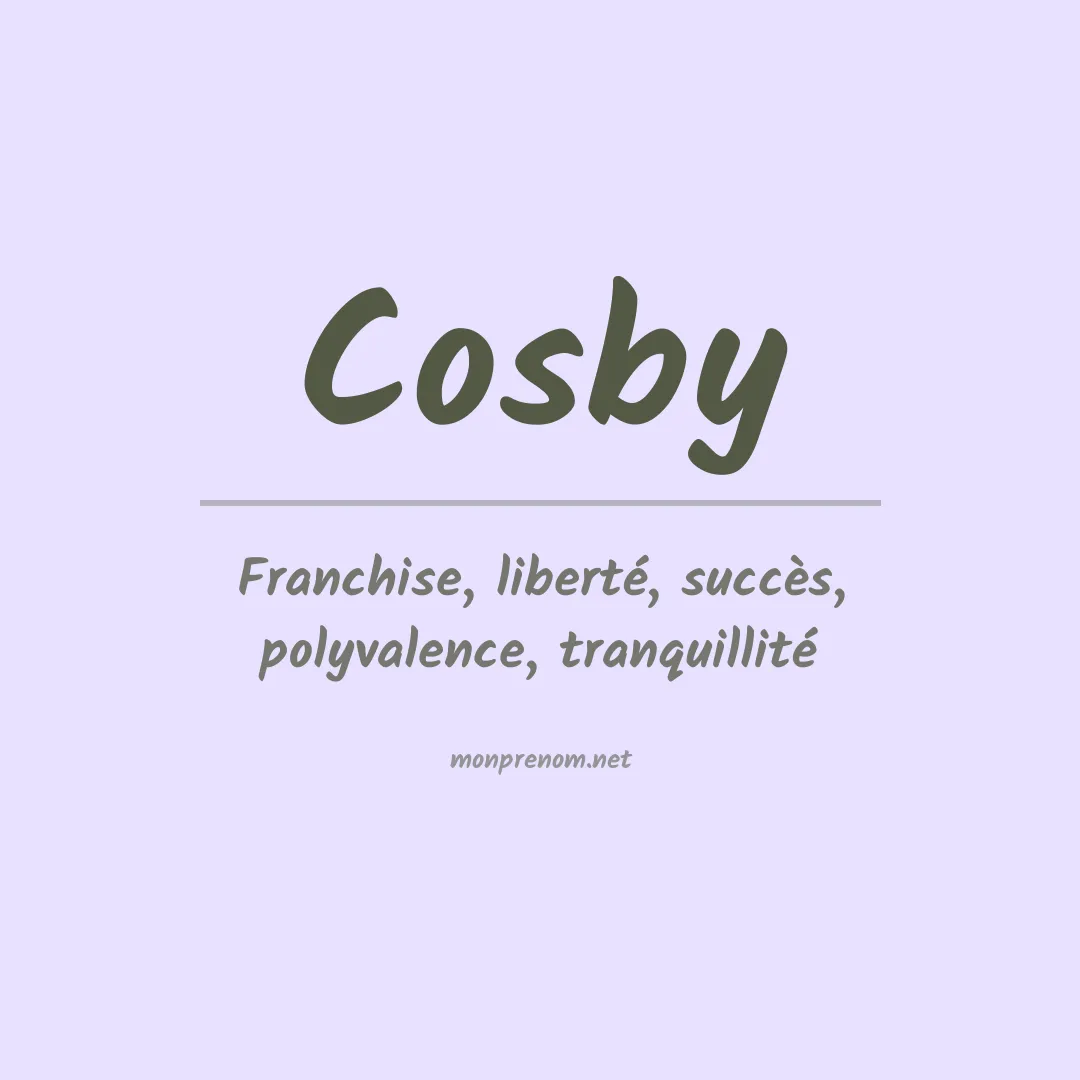 Signification du Prénom Cosby