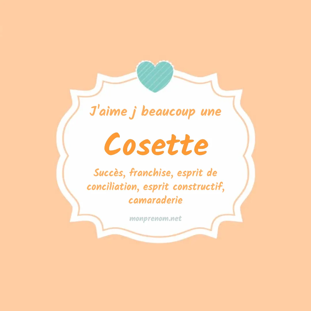 j'aime beaucoup Cosette