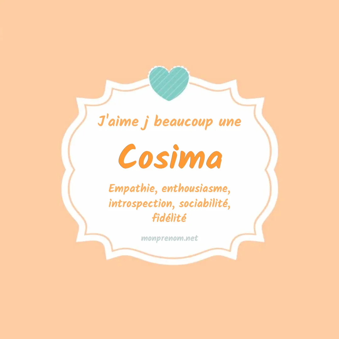 j'aime beaucoup Cosima